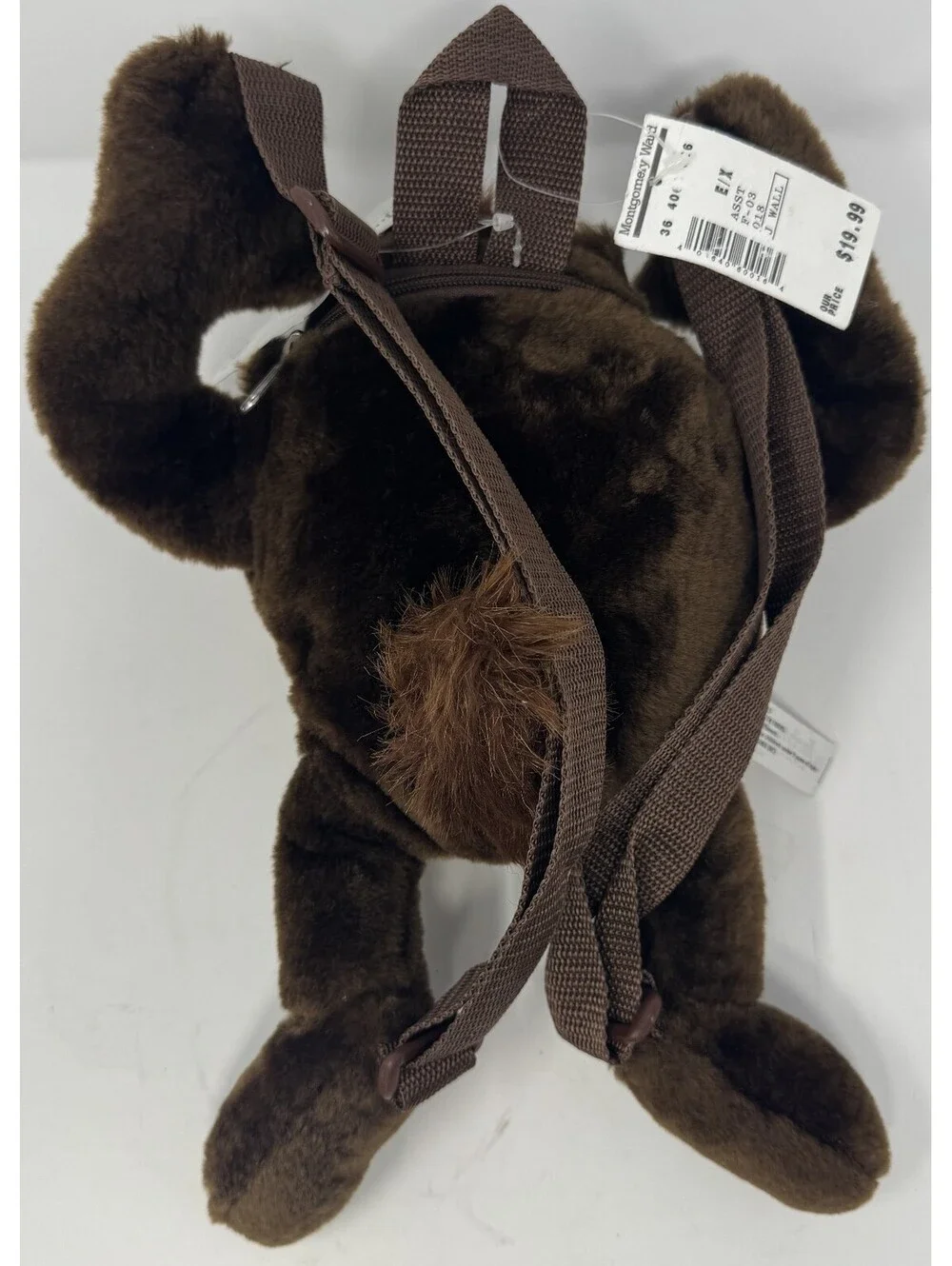 Vintage 1997 Looney Tunes Tasmanian Devil Plush Backpack with Tags
